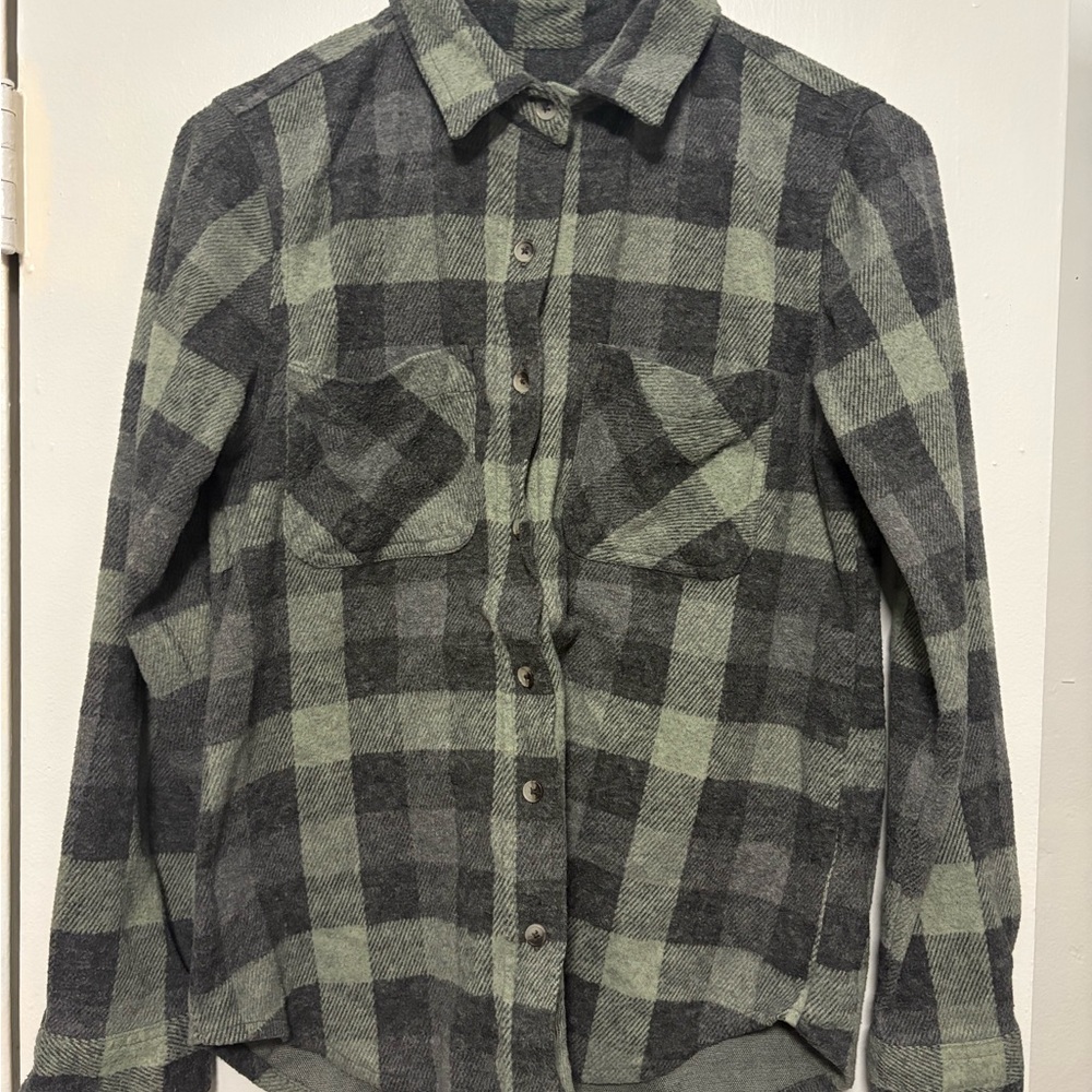 Beachlunchlounge Gray Plaid Shirt